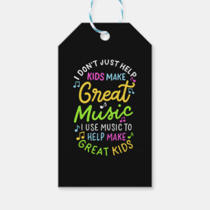 Étiquettes-cadeau Professeur de Musique - Aide aux Enfants à Faire d
