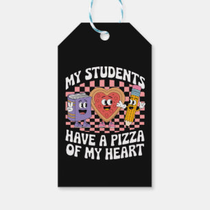 Étiquettes-cadeau Professeur Mes élèves ont une pizza de mon cœur