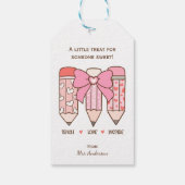 Étiquettes-cadeau Professeur Saint Valentin Un petit traitement pour (Dos)