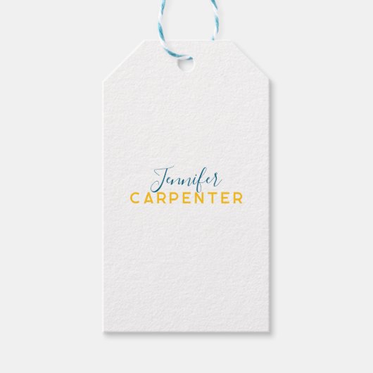 Étiquettes-cadeau Professional elegant modern minimalist plain (Devant)