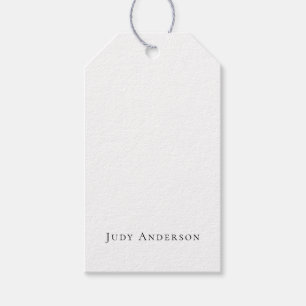 Étiquettes-cadeau Professionnel Plain Moderne Élégant Votre Nom