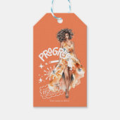 Étiquettes-cadeau Progrès pas perfection élégante femme d'affaires (Devant)