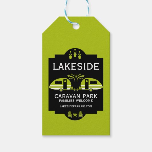 Étiquettes-cadeau Promotion du camping Caravan (Devant)