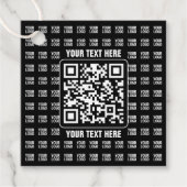 Étiquettes Cadeau Promotional QR code (editable) plus Logo Pattern (Devant)
