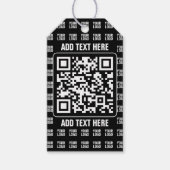 Étiquettes-cadeau Promotional QR code (editable) plus Logo Pattern (Devant)