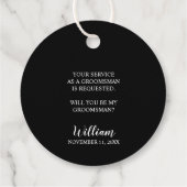 Étiquettes Cadeau Proposition du fabricant de costume et de Cravate  (Dos)