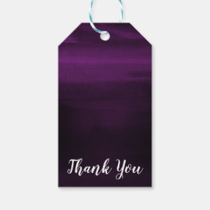 Étiquettes-cadeau Prune Pourpre Humeur Moderne Aquarelle Élégant Chi