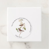 Étiquettes Cadeau Psaume 118:24 Verset biblique et couple de moineau (En situation)