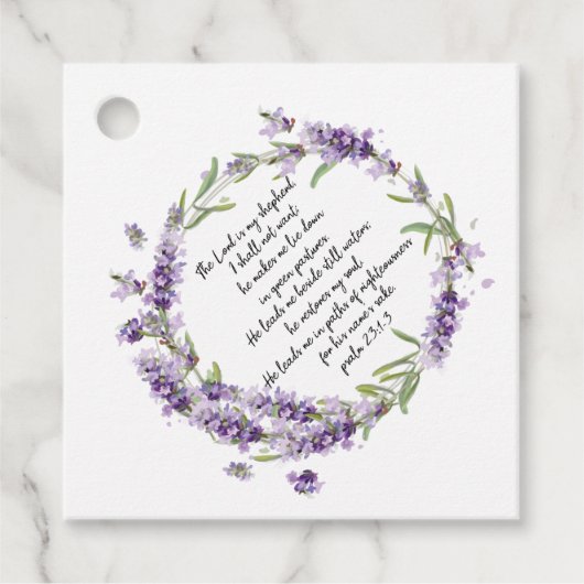 Étiquettes Cadeau Psaume 23 : 1-3 (Devant)