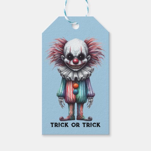 Étiquettes-cadeau Psycho Clown - Trick ou Trick (Devant)