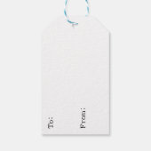 Étiquettes-cadeau Puffin à main fine (Dos)