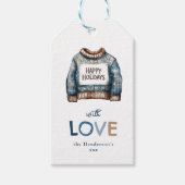 Étiquettes-cadeau Pull moche Joyeuses Fêtes (Devant)