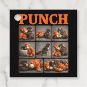 Étiquettes Cadeau Punch Bébé Singe (Devant)
