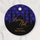 Étiquettes Cadeau Purple Arabe Night Party (Dos)