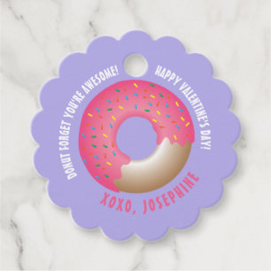 Étiquettes Cadeau Purple Donut Oubliez que vous êtes génial Valentin