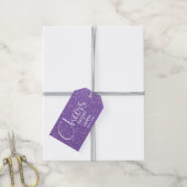 Étiquettes-cadeau Purple Faux Parties scintillant Mariage Faveur (Avec de la ficelle)