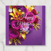 Étiquettes Cadeau Purple Floral  (Devant)