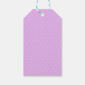 Étiquettes-cadeau Purple Gold Floral Elephant Baby shower Faveurs (Dos)