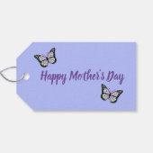 Étiquettes-cadeau Purple Joyeuse Fête des Mères avec papillons (Dos (Horizontal))