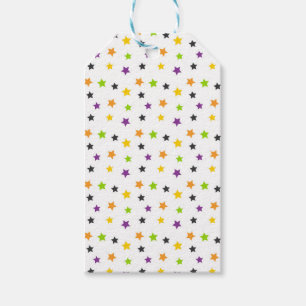 ÉTIQUETTES-CADEAU PURPLE ORANGE VERT JAUNE HALLOWEEN STARS