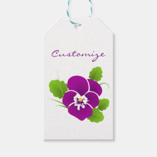 Étiquettes-cadeau Purple Pansy Flower Thunder_Cove