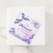 Étiquettes Cadeau Purple rose Parties scintillant moderne Sirène Ann (En situation)