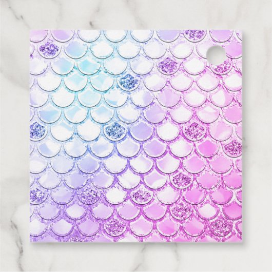 Étiquettes Cadeau Purple rose Parties scintillant moderne Sirène Ann (Dos)