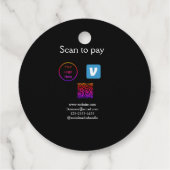Étiquettes Cadeau Q R code venmo scanner pour payer ajouter le logo (Dos)