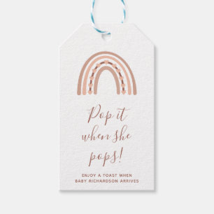 Étiquettes-cadeau Quand Elle Pop Blush Rainbow