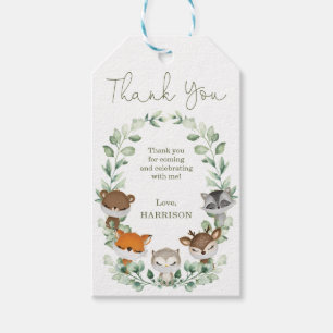 Étiquettes-cadeau Quarantaine Bois Animaux Végétation Bébé Faveurs