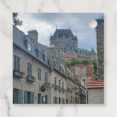 Étiquettes Cadeau Quartier historique de Québec (Dos)