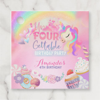 Étiquettes Cadeau Quatre jamais doux inquatorgettable Donut 4e anniv