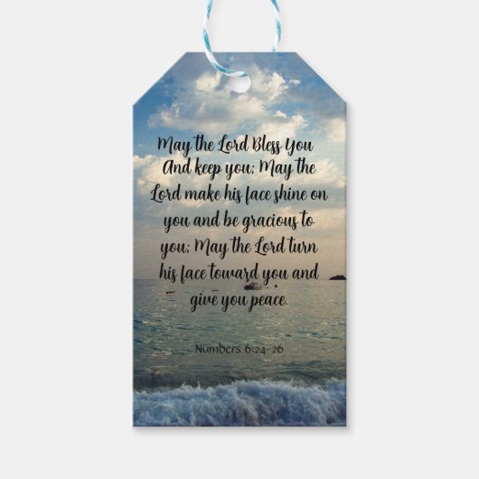 Étiquettes-cadeau Que Le Seigneur Vous Bénisse (Devant)