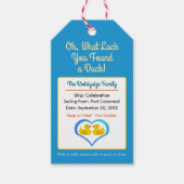 Étiquettes-cadeau Quelle Chance. Canards de croisière préimprimés (Devant)