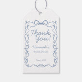 Étiquettes-cadeau Quelque chose de bleu avant de faire Bow Fête des (Devant)