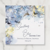 Étiquettes Cadeau Quelque chose de bleu avant de faire Hydrangea Fêt (Devant)