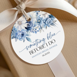 Étiquettes Cadeau Quelque chose de bleu avant de faire la douche de