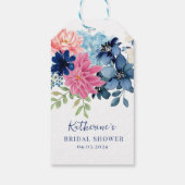 Étiquettes-cadeau Quelque chose de bleu avant la faveur de la douche (Dos)