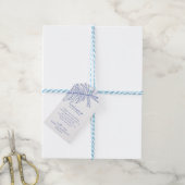 Étiquettes-cadeau Quelque chose de bleu simple Botanique (Avec de laficelle)