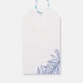 Étiquettes-cadeau Quelque chose de bleu simple Botanique (Dos)