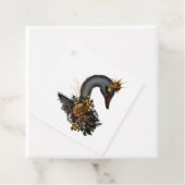 Étiquettes Cadeau Quinceañera du cygne noir (En situation)