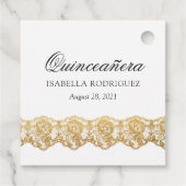 Étiquettes Cadeau Quinceañera du cygne noir (Dos)