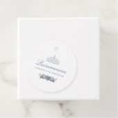 Étiquettes Cadeau Quinceanera Florale Bleue (En situation)