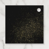 Étiquettes Cadeau Quinceanera Masquerade Party Gold Noir (Dos)