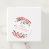 Étiquettes Cadeau Quinceanera rose (En situation)