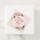 Étiquettes Cadeau Quinceanera rose d'or (En situation)