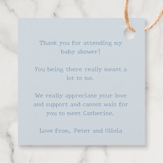 Étiquettes Cadeau Rabbit Peter Baby shower C'est un garçon (Dos)