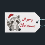 Étiquettes-cadeau Raccoon Christmas Snow Winter Raccoon Trucker<br><div class="desc">Les Racon to softness with fairy lights. Funny animals with toxits and snow to the holidays. Donc Funny for Christmas in July. Raccoons are sweet animals and perfect for Christmas.</div>