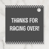 Étiquettes Cadeau Race Car Boy Fête d'anniversaire (Dos)