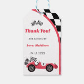 Étiquettes-cadeau Race Car Red Anniversaire (Dos)